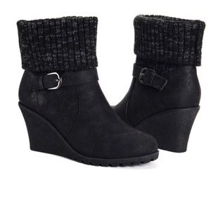 Nwt Womens Muk Luks Woven Knit Boots 